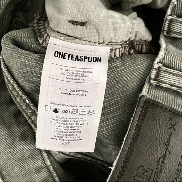 One X One Teaspoon Womens Skinny Jeans 25 Freebird High Waist Rigid Distressed - Picture 5 of 12